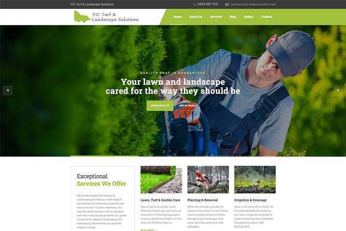 Landscape Services website design by PrimeBuild